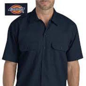 New Dickies Short Sleeve 1574 Navy Work Shirt in 3XL